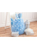 Blue Satin Tulle Butterflies Fairytale Flower Girl Dress